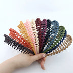1/2/3pcs Hair Clip Frosted Color Headband Women's Non-slip Band Teeth Simple Pressure Headband Face Headband Hair Accessories