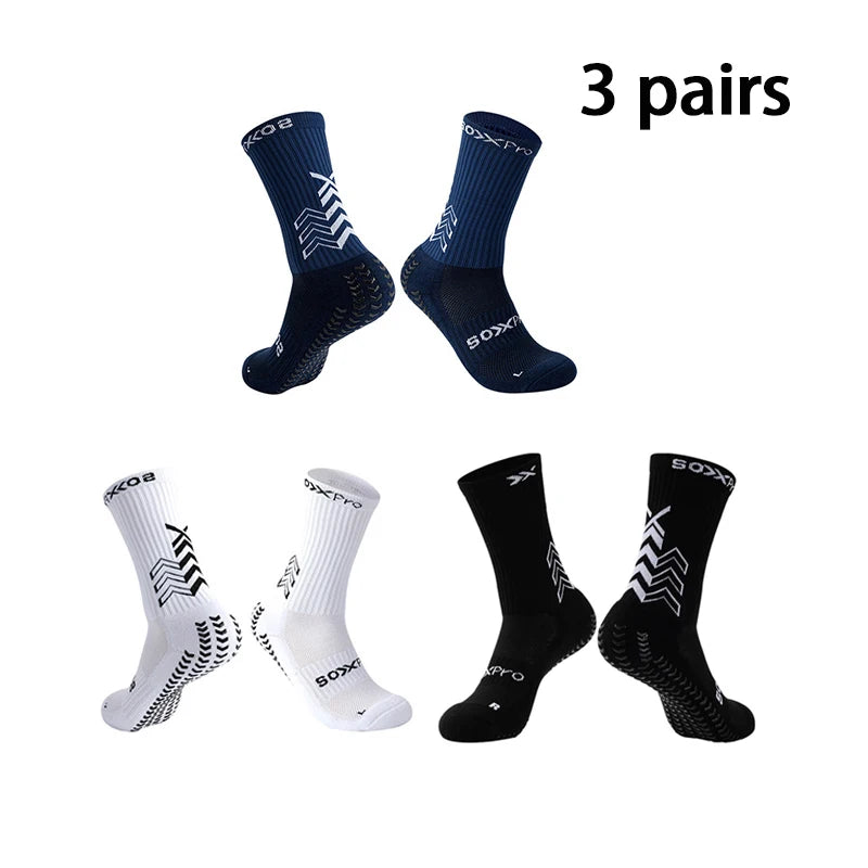 1/2/3 Pairs Soccer Socks Gym Socks Football Socks Men Women Non-slip Elastic Sport Grip Socks Floor Yoga Socks Cycling Socks
