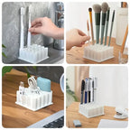 Multi Purpose Pen Holder with Desktop Storage Compartments