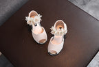 Girls Rhinestone Flower Shoes Princess Dress Pumps for Kids