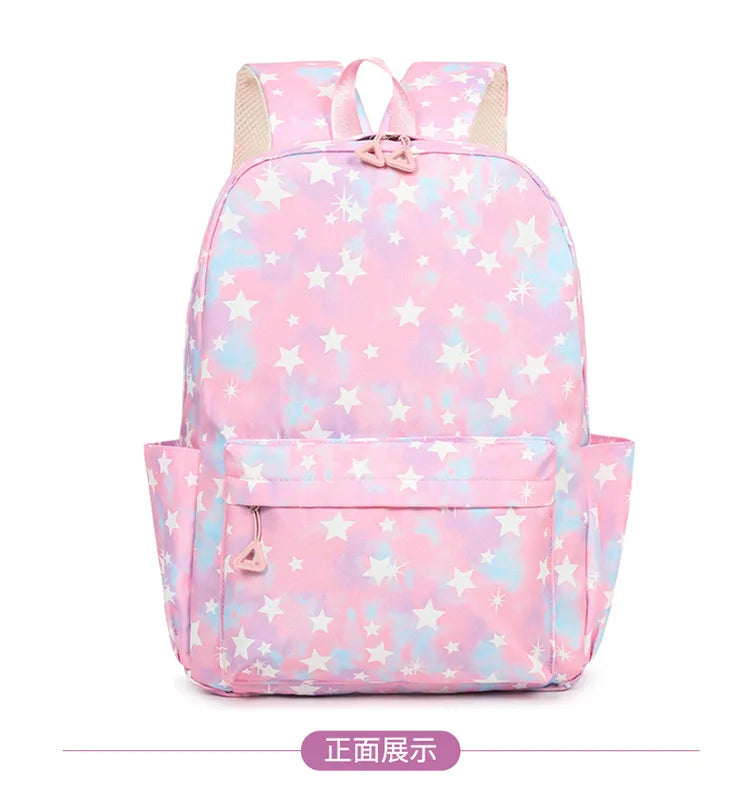3Pcs/Set KPop Demon Hunter School Bags Girls Teens Rumi Mira Zoey Youth School Backpack Travel School Students Laptop Backpack