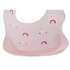 Waterproof Bibs For Kids Feeding Baby Eating Stuff Soft Silicone Babeast Cartoon Printed Adjustable Baby Tasting Feeding Bibs