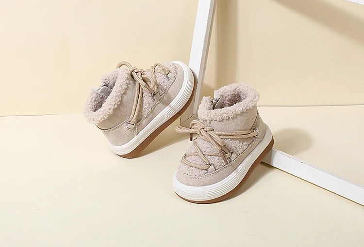 GT-CECD New Autumn/Winter Baby Boots Warm Plush Rubber Sole Toddler Kids Sneakers  Infant Shoes Fashion Little Boys Girls Boots