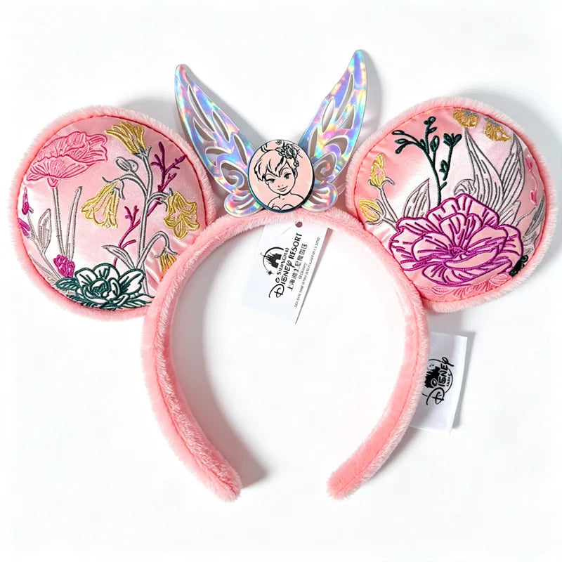 Disney Princess Headband Mickey Ear Rapunzel Sequin Bow Hair Hoop Birthday Gift Girl Accessories Halloween Gift Christmas Jack