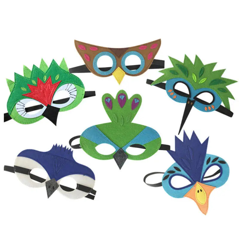 Animal Bird Wings+Mask Suit Stage Performance Peacock Owl Parrot Bird Felt Cape Halloween Bird Funny Party Cosplay Cloak