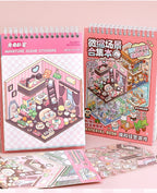 20Pcs 20in1 3D Cartoon Sticker Book | DIY Scenes Creative Gift for Kids, Portable Sticker Album for Birthday Christmas Crafts