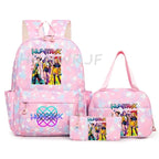 3Pcs/Set KPop Demon Hunter School Bags Girls Teens Rumi Mira Zoey Youth School Backpack Travel School Students Laptop Backpack