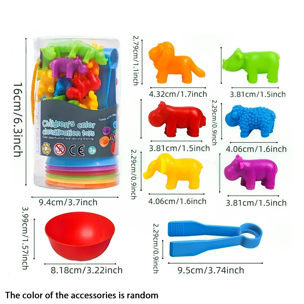 Counting Animal Toys Matching Game for Kids