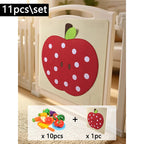Baby Felt Board Play Food Toys Wall Sticker Fruits Vegetables Pretend Play Kitchen Games Fine Motor Skills Early Educational Toy