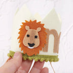 1Pc,Jungle Safari 1st Birthday Crown - Lion First Birthday Hat, Wild One Birthday Decoration, Safari 1st Birthday Decor