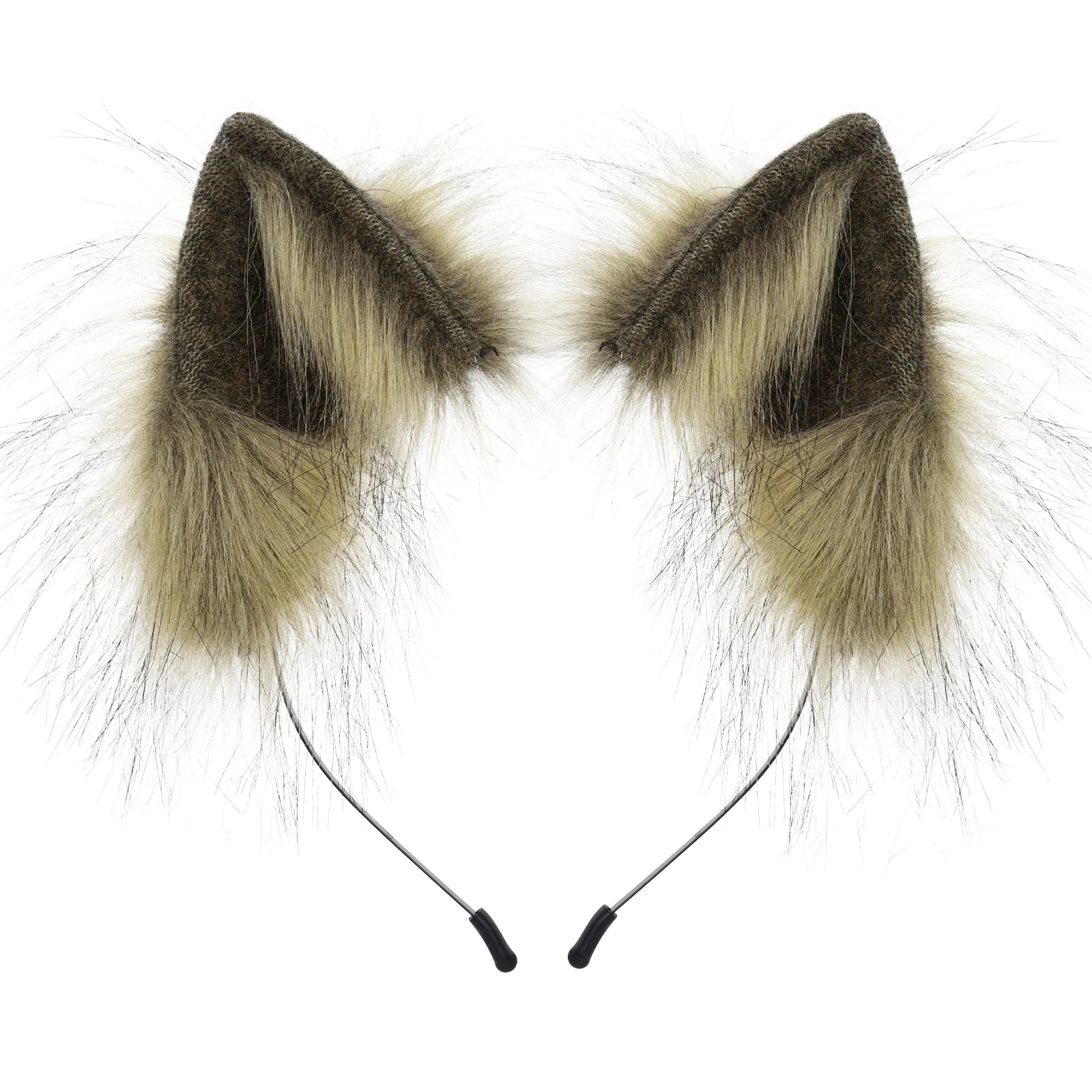 Handmade Faux Fur Animal Ears Headband Furry Cat Fox Ear Hairhoop Headwear Costume Accessory for Cosplay Masquerade