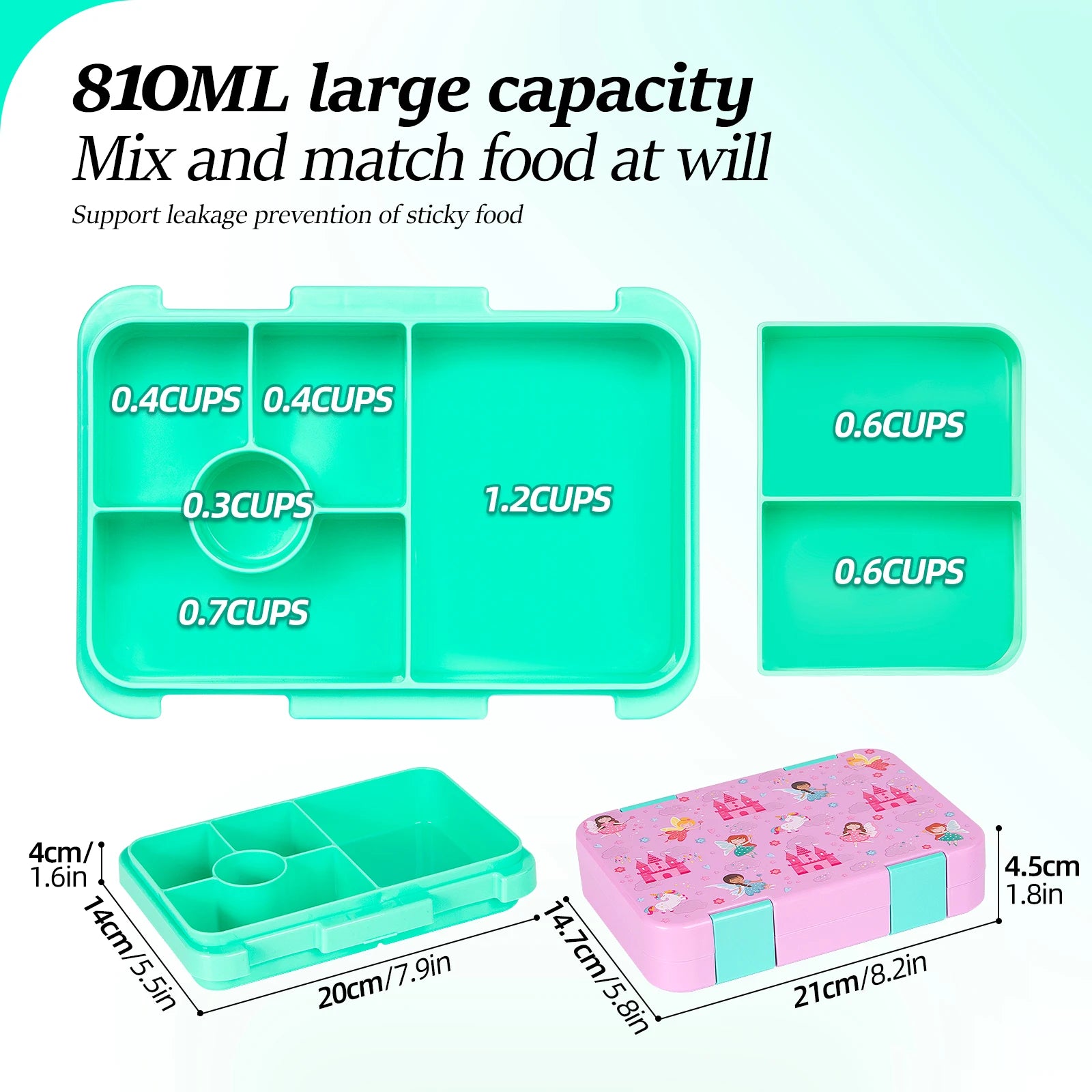 Adorable Kids Lunch Box Student Microwave Safe Travel Bento Box Halloween Container Portable Leak Proof Fruit Salad Bento Box