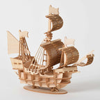 DIY 3D Wooden Puzzle for Assembly Puzzle Laser Cutting Sailing Ship Biplane Steam Locomotive Train Toy DIY Kit for