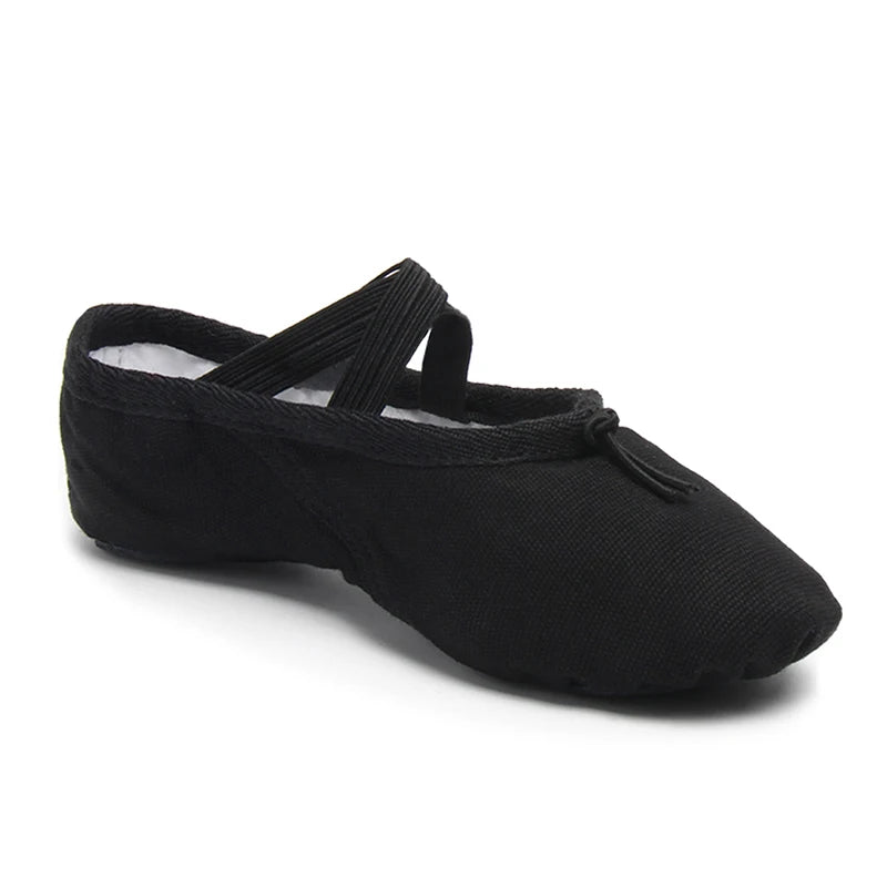 Canvas Ballet Shoes Split Sole Dance Slippers for Kids Adults