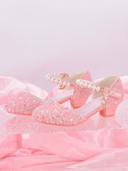 Girls Princess Party Heels Shiny Star Dress Shoes for Kids