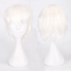 Men Women Synthetic Anime Cosplay Wigs Short Straight Hair Heat Resistance Multicolour Red White Pink Gray Brown