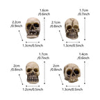 20 PCS Creative Miniature Skull, Cool Miniature Skull for Garden Bonsai Decoration, Resin Crafts