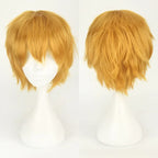 Men Women Synthetic Anime Cosplay Wigs Short Straight Hair Heat Resistance Multicolour Red White Pink Gray Brown