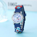 Cartoon Astronaut Watch for Kids – Space UFO Quartz Student Watch