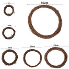 8-30CM Christmas Artificial Wreath Wicker Vine Ring Festival Rattan Garland Xmas Party  Decoration Garlands