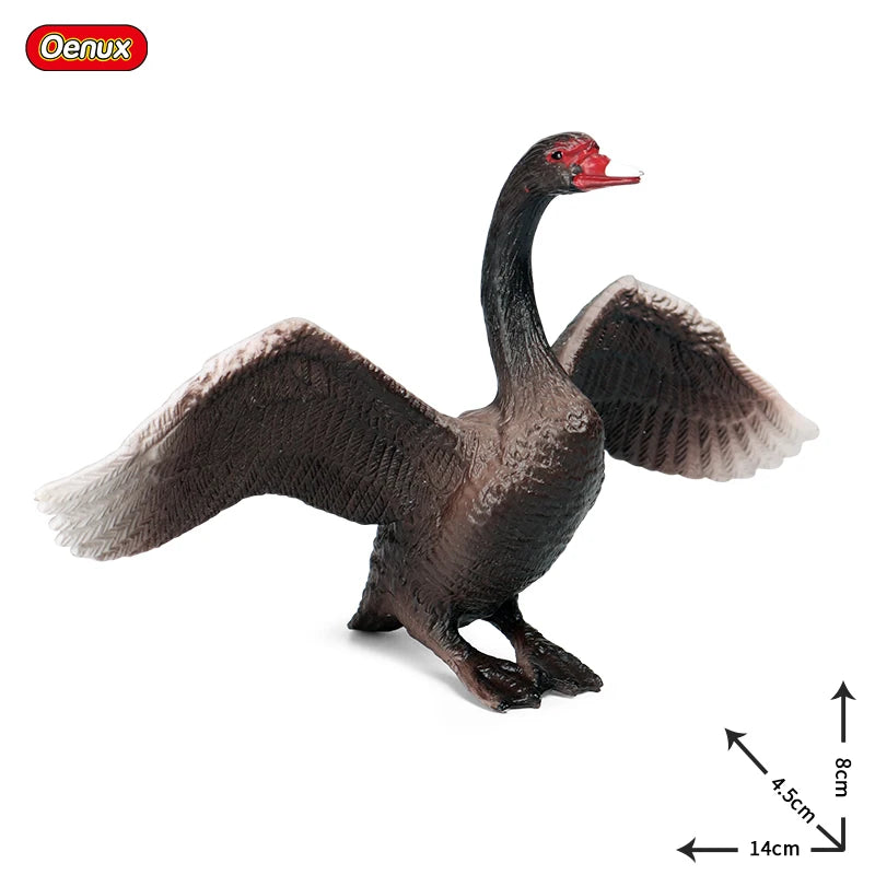 Oenux Poultry Model Simulation Goose Swan Gaggle Duck Flock Action Figures Farm Animals Figurine Miniature Education Kids Toy