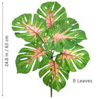 40-130cm（51.18in） Artificial Monstera Plant Fake Palm Tree Plastic Turtle Leaf Green Plant for Home Garden Room Office Decor