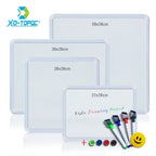 4 Styles Magnetic Whiteboard 1pc PVC Frame Message White Board On Fridge Round Angle Decoration Message Drawing Board For Notes
