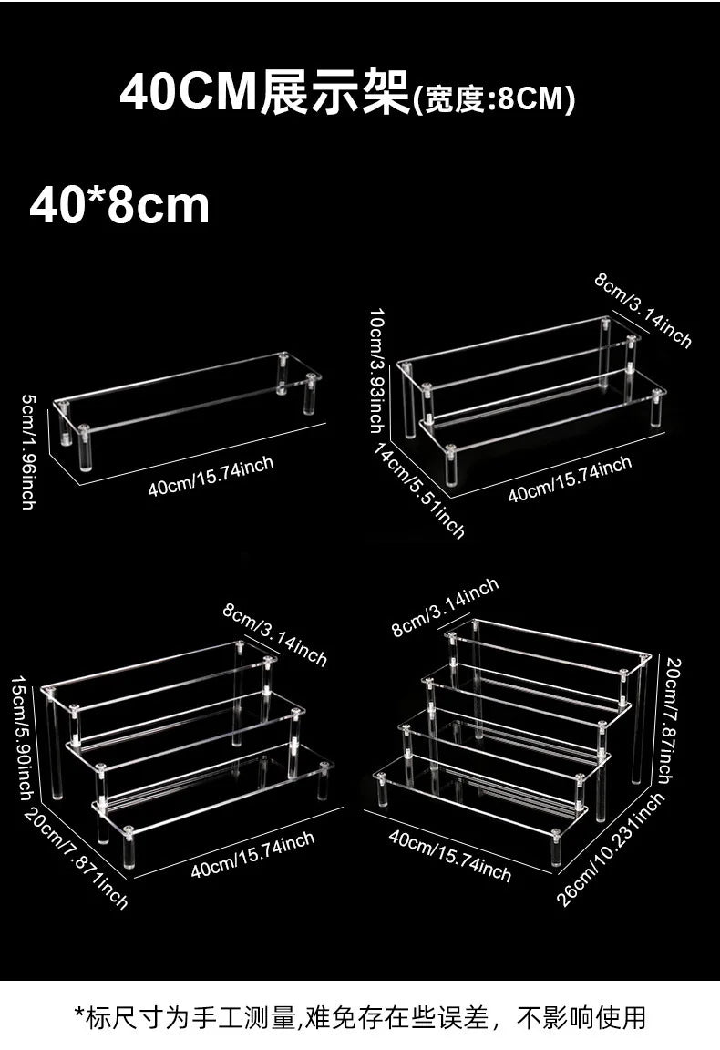 1pcs Multi-Layer Acrylic Display Stand Cake Display Rack High Transparent Trapezoidal Storage Shelf Perfect for Dessert Cupcake