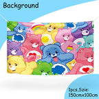 Care Bear Party Supplies Disposable Plate  Napkin Tablecloth Cake Topper Gifts Bag Kids for Birthday Party Decorations Set Gifts