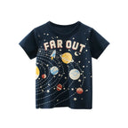 OLEKID 2025 Summer Children Boys Clothing Printed Cartoon Boys T-Shirts 2-8 Years Kids Baby Boy Tops Short Sleeve Toddler Tees