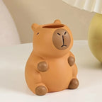 Cute Capybara Shaped Pen Holder Multifunctional Makeup Brush Organizer Desktop Storage Office Home Desk Decor Holiday Gift