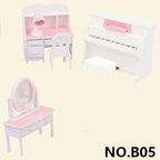 Forest Animal 1/12 Dollhouse Furniture Bedroom Kitchen Bathroom Set Miniature Simulation Dolls Accessories DIY Toys Girls