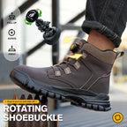 Waterproof Safety Boots Men Indestructible Steel Toe Work Boots Anti-smash Stab-resistant Safety Shoes Biker Botas Para Hombre