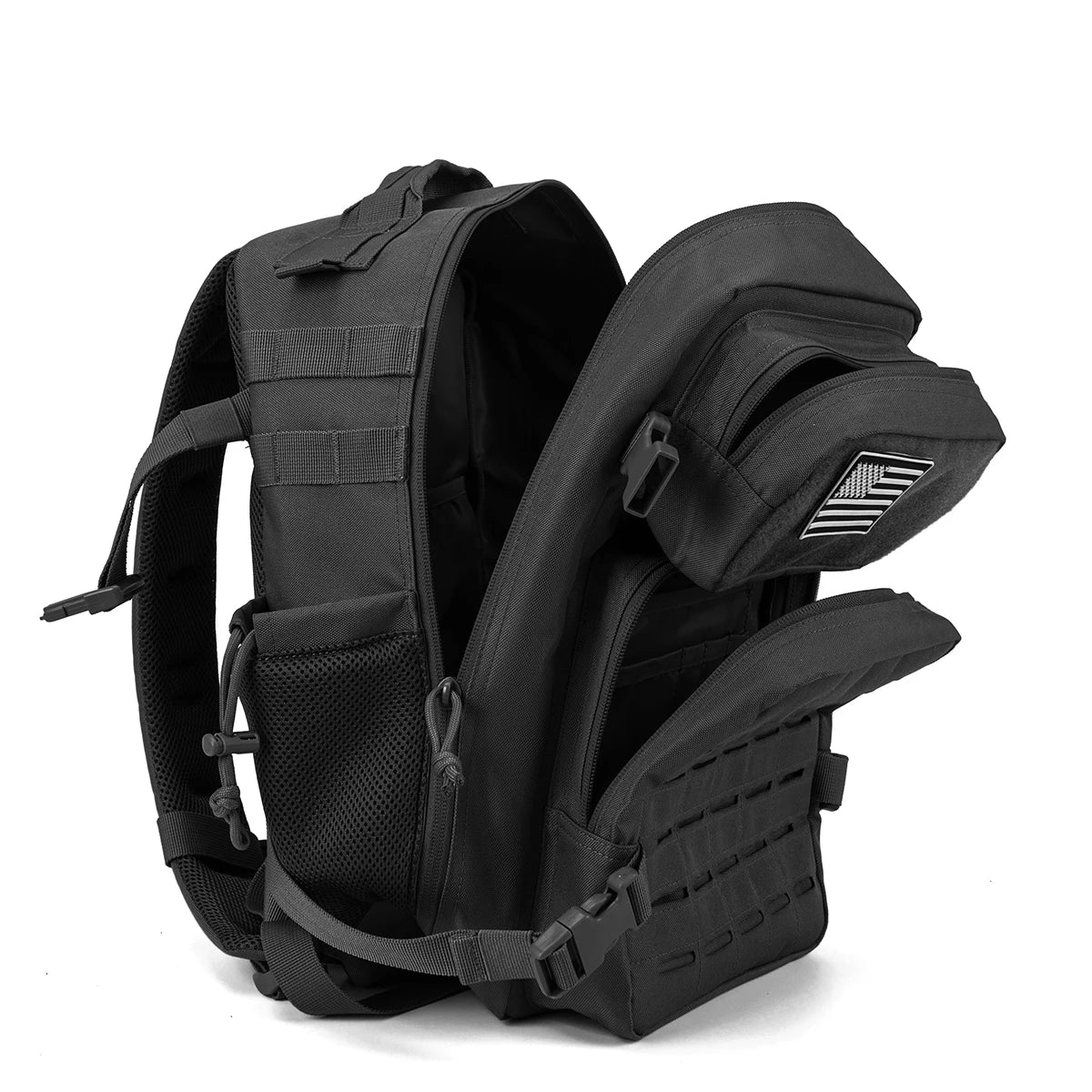 25L Tactical Backpack Outdoor Bag Fitness Backpack MOLLE Backpack Women's/Men's Hiking Survival Backpack Men's Dual Cup Holder