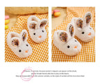 Children Indoor Slippers Winter Warm Cotton Shoes Kids Home Floor Slippers Cartoon Rabbit Anti-slip Boys Girls Plush Footwear