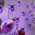10LED Spider String Lights Halloween Decorations Battery Powered Fairy Lights for Party Haunted House Indoor Outdoor