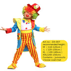 Children's Joker Costumes - Carnival Joker Jumpsuit Halloween Party, Circus Performance Costumes,