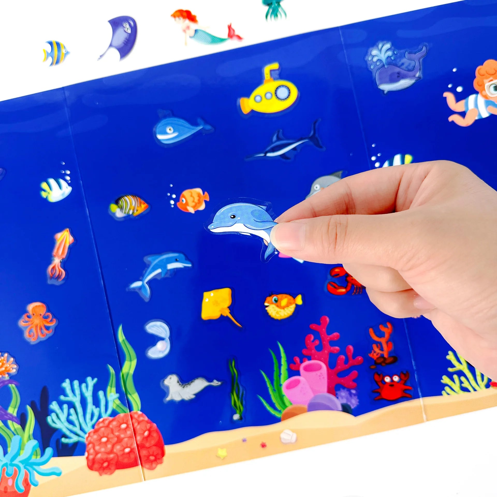 New Sticker Book Focus Potential Development Reusable Stickers Cartoon Animal Enlightenment Baby Early Education Book For Kids