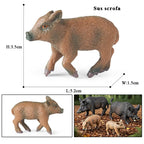 Oenux Wild Boar Tapirus Indicus Porcupine Animals Simulation Model Action Figures Figurine Educational Collection Kids Toy Gift