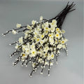 Artificial Plum Blossom 21.7'' Fake Wintersweet Long Stem Plastic  Flowers for Home Hotel Office Wedding Party Garden Decoration