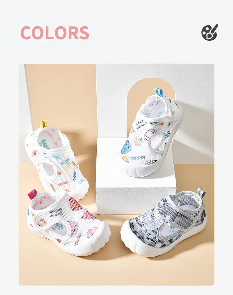 Kids Air Mesh Sandals Lightweight First Walker Shoes for Toddlers