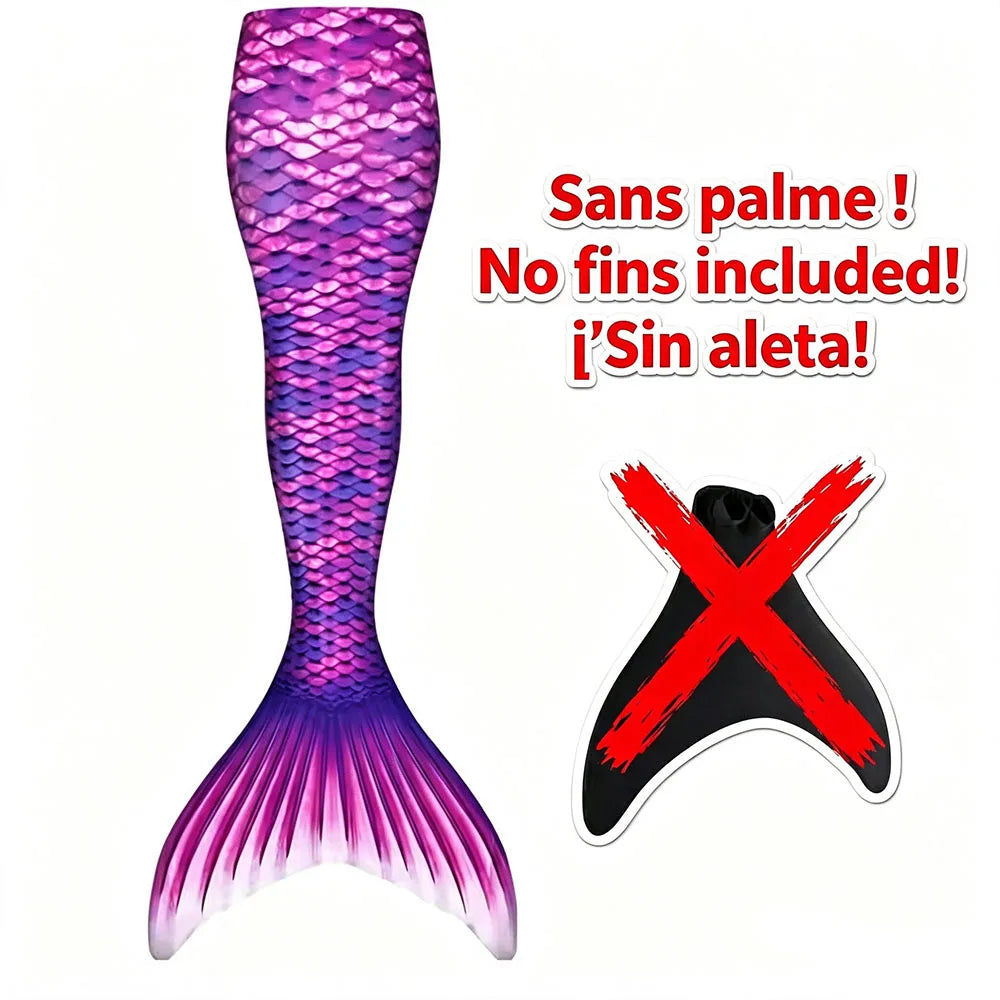 NEW Summer Kids Swimming Mermaid Tails Swimsuit For Girls Bathing Suit Beach Swimable Mermaid Costume Swimwear Halloween Costume