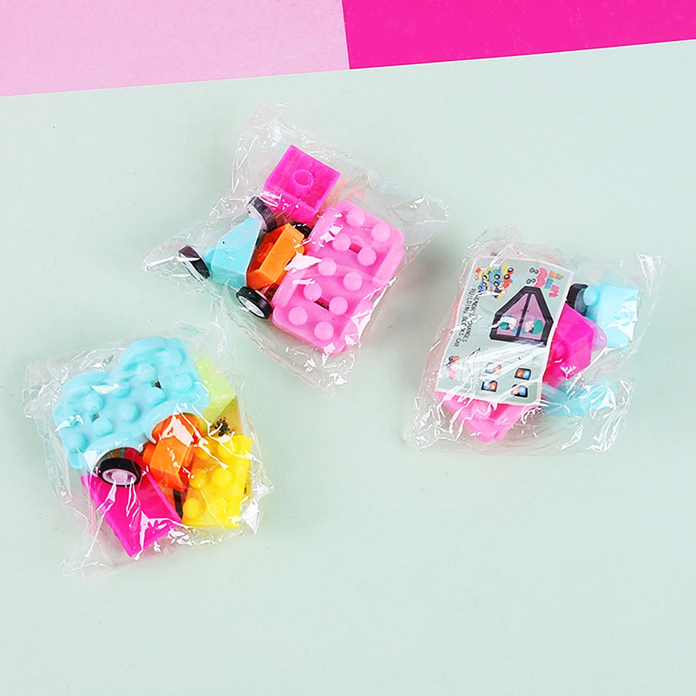 24Pcs DIY Puzzle Building Block Cars Toys Construction Vehicle Kids Baby Shower Birthday Party Gifts Pinata Party Favors Bag