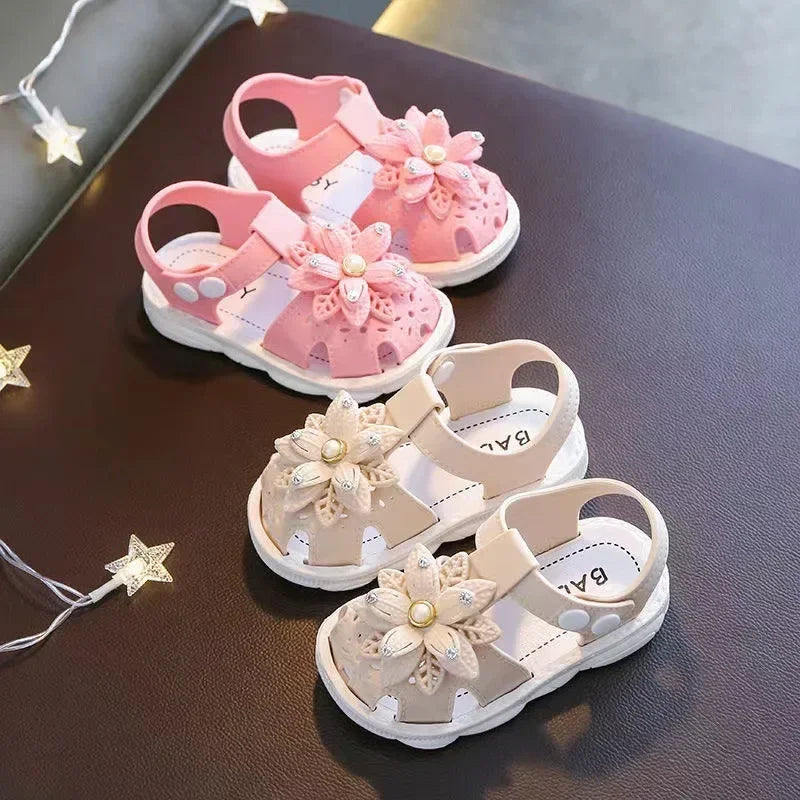 Baby Girl Bow Beach Sandals Soft Non Slip Summer Shoes