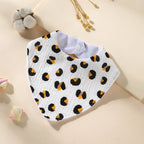 New Cotton Baby Bib Soft Waterproof Triangle Saliva Towel Adjustable Button Print Infant Boy Girl Feeding Burp Cloth Cute Bibs