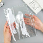 PVC Durable A5/A6 Notebook Protective Sleeve PVC Waterproof Book Cover Transparent Binder Protective Cover Diary