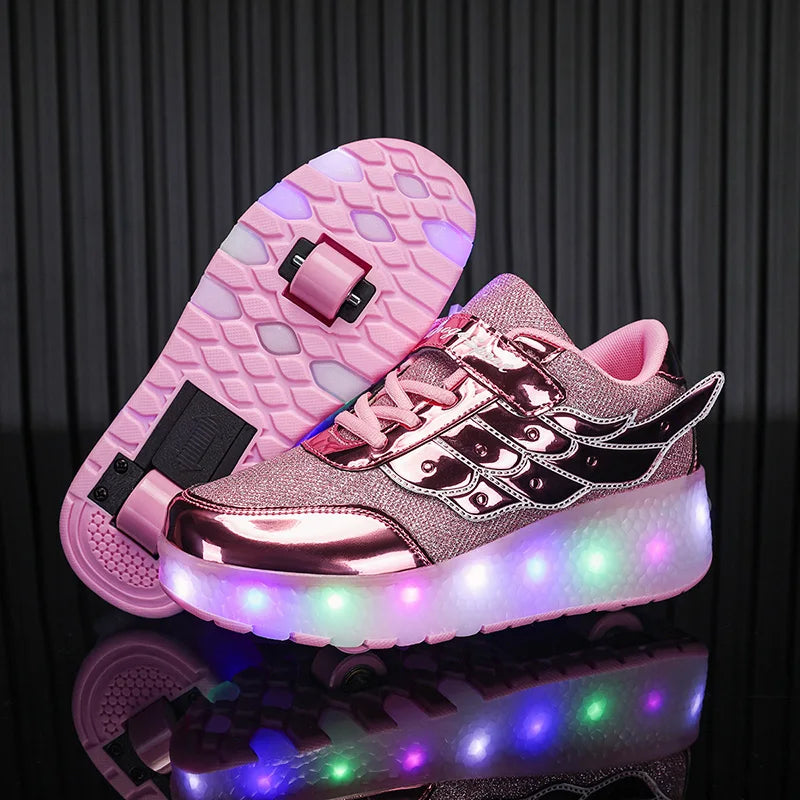 Sneakers Roller Shoes Dual-Use Skates for Kids and Adults