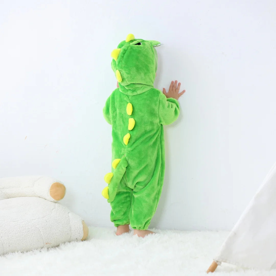 Baby Girls Long-sleeve Onesies Kigurumi Infant Dinosaur Animal Cartoon Romper Newborn Boys Pajamas For Christmas Halloween