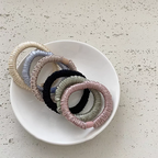3PC High-level Ice Silk Soft Fabric High Elasticity Hair Ties Rope Accessories for Women Girls Ponytail Holder Korean