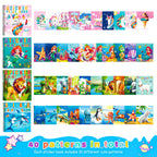 1-6PCS Sticker Book For Kids Unicorn Sticker Paint Book Mermaid Children's Sticker By Number For Birthday Gift Girls Stationery